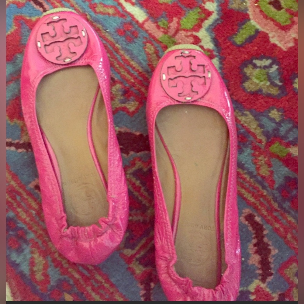 Tory Burch pink flat flats espadrille size 7 authentic moving sale